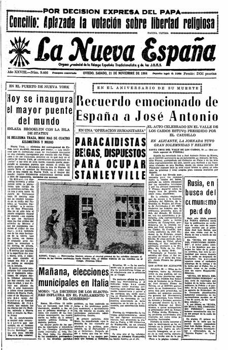 Portada Sábado 21 de Noviembre de 1964