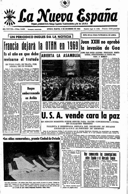 Portada Martes 8 de Diciembre de 1964
