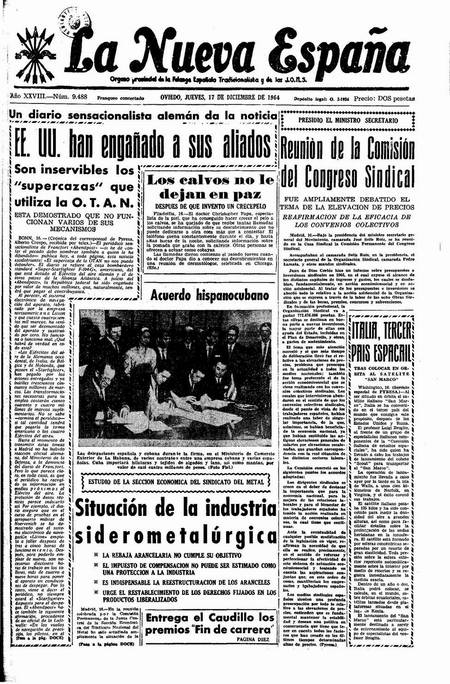 Portada Jueves 17 de Diciembre de 1964