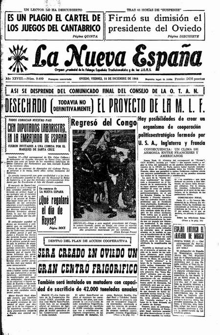 Portada Viernes 18 de Diciembre de 1964