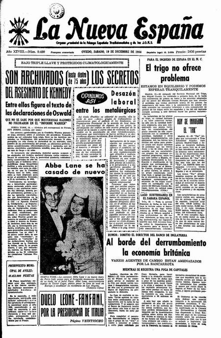 Portada Sábado 19 de Diciembre de 1964