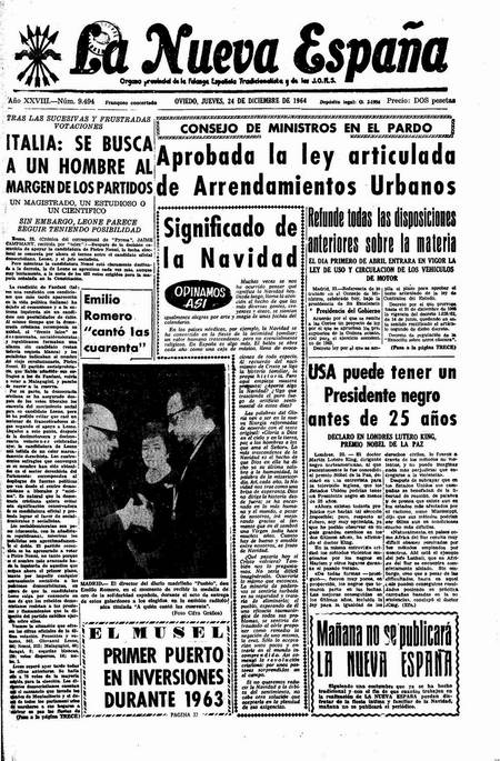 Portada Jueves 24 de Diciembre de 1964