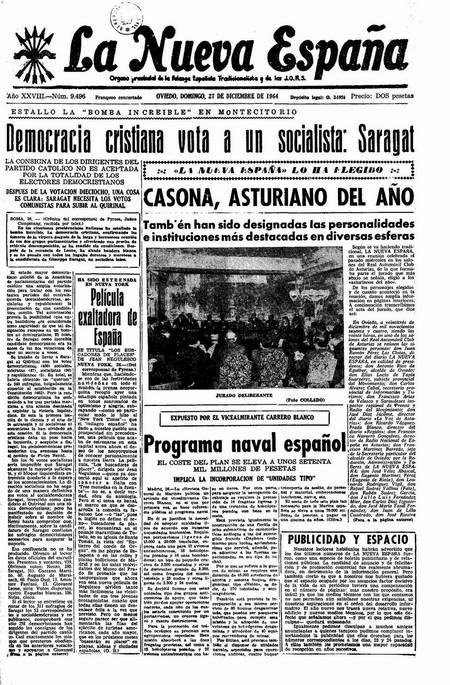 Portada Domingo 27 de Diciembre de 1964