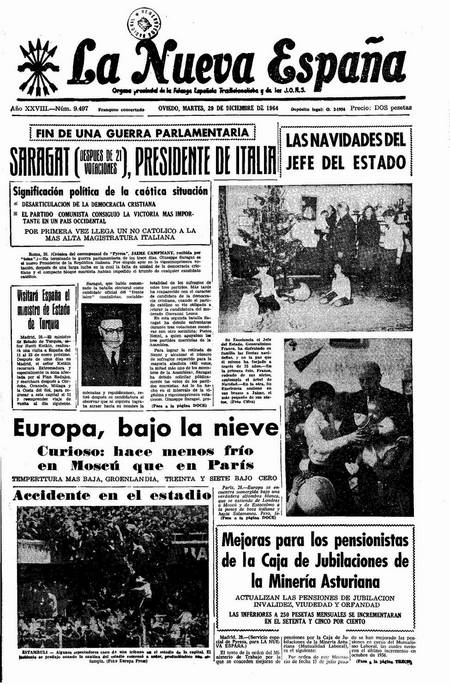 Portada Martes 29 de Diciembre de 1964