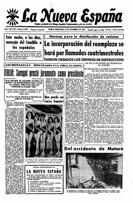 Portada Miércoles 30 de Diciembre de 1964