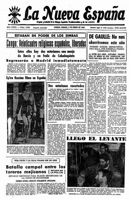 Portada Sábado 2 de  de 1965