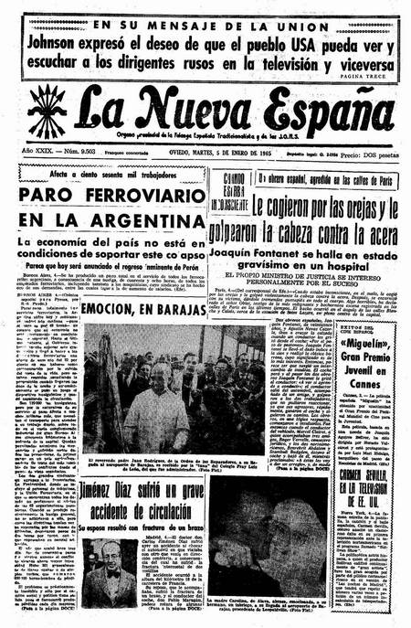Portada Martes 5 de  de 1965