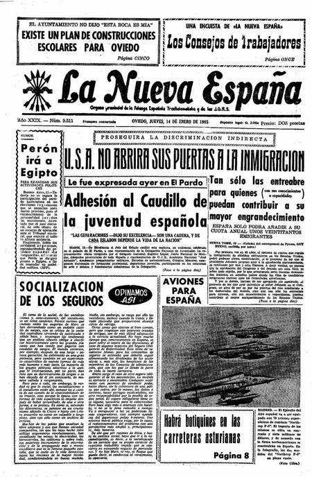 Portada Jueves 14 de  de 1965
