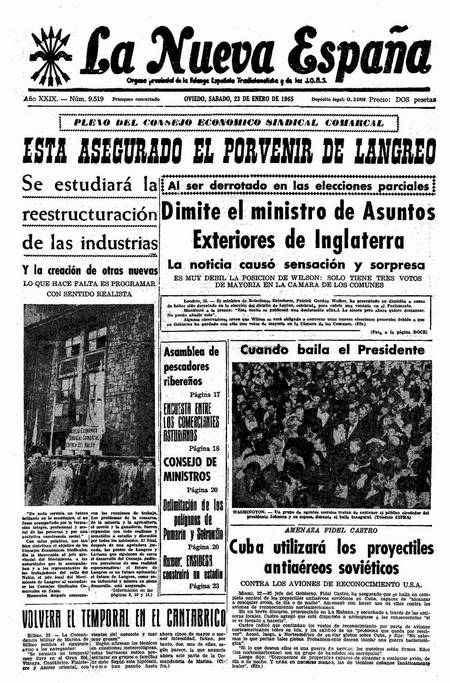 Portada Sábado 23 de  de 1965