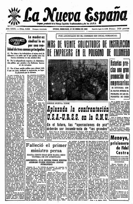 Portada Miércoles 27 de  de 1965