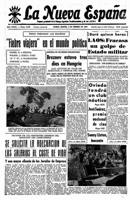 Portada Martes 2 de  de 1965