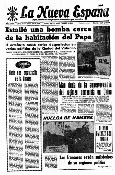 Portada Jueves 18 de  de 1965