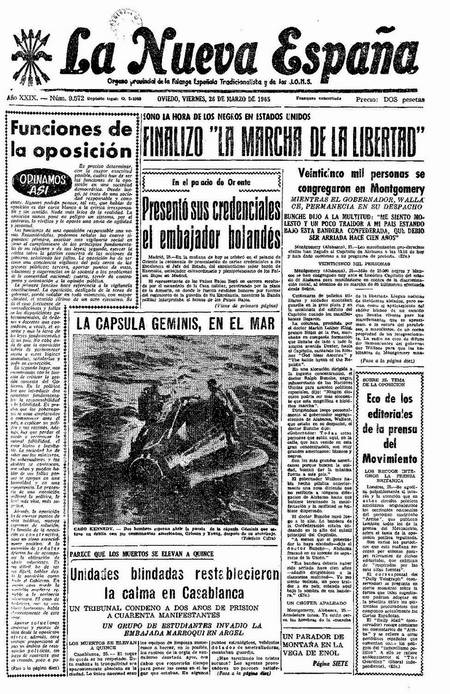 Portada Viernes 26 de  de 1965