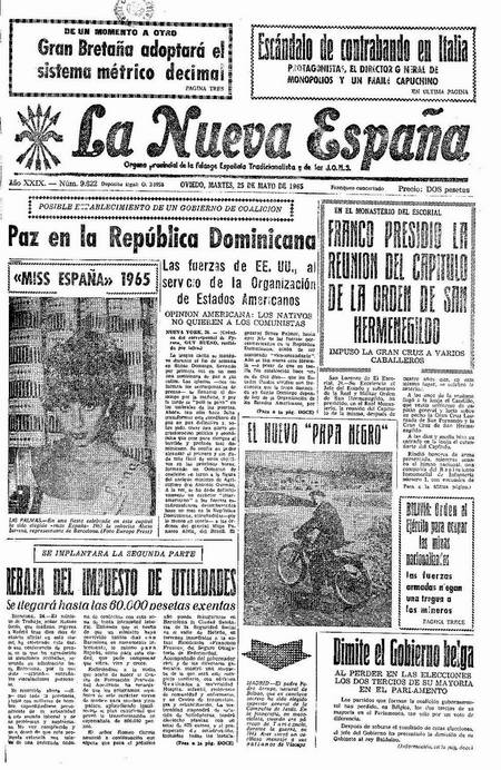 Portada Martes 25 de  de 1965