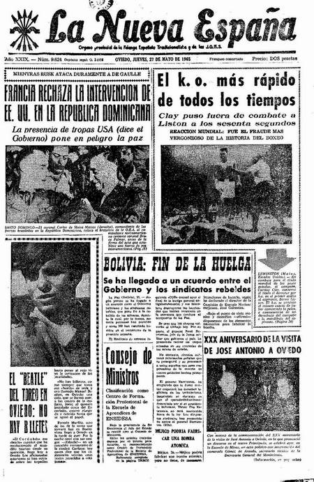 Portada Jueves 27 de  de 1965