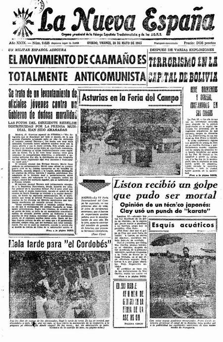 Portada Viernes 28 de  de 1965