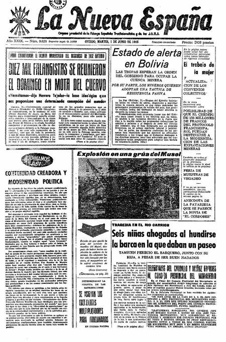 Portada Martes 1 de  de 1965