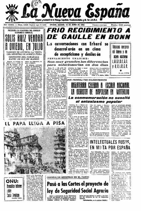 Portada Sábado 12 de  de 1965