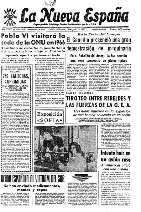 Portada Miércoles 16 de  de 1965