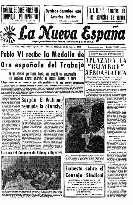 Portada Domingo 27 de  de 1965