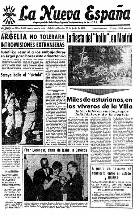 Portada Miércoles 30 de  de 1965