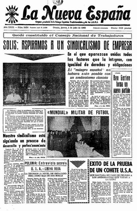 Portada Jueves 1 de  de 1965