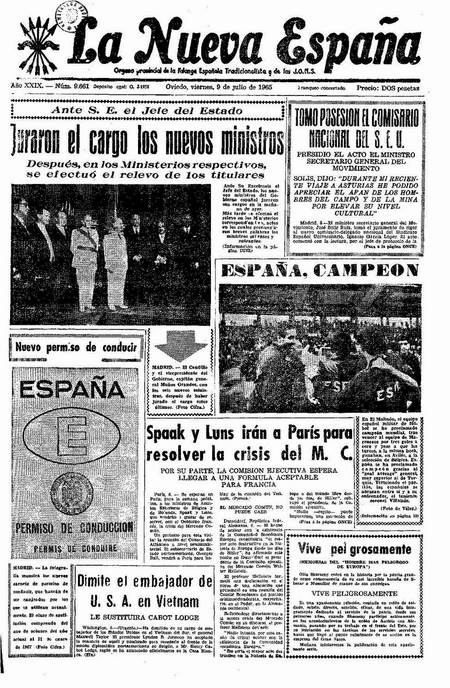 Portada Viernes 9 de  de 1965
