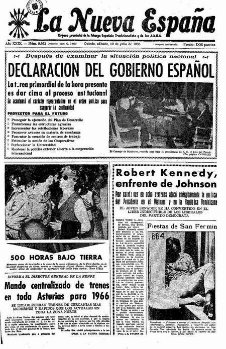 Portada Sábado 10 de  de 1965
