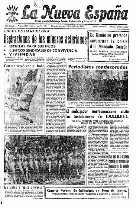 Portada Martes 13 de  de 1965