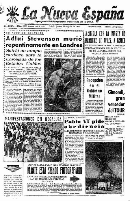 Portada Jueves 15 de  de 1965