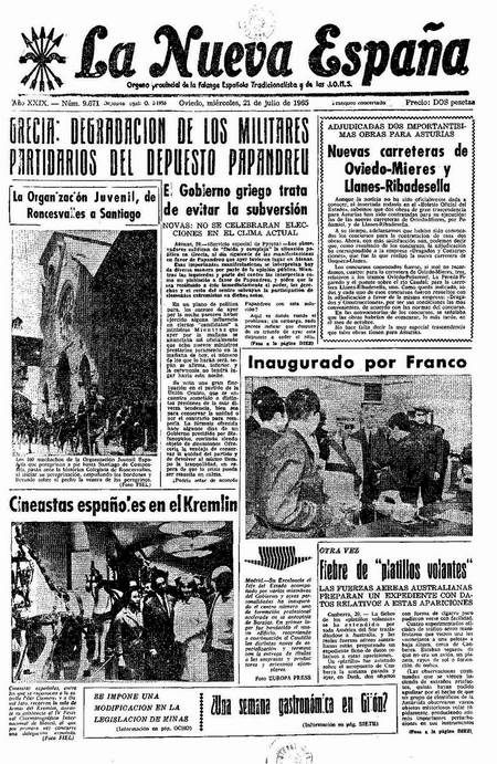 Portada Miércoles 21 de  de 1965
