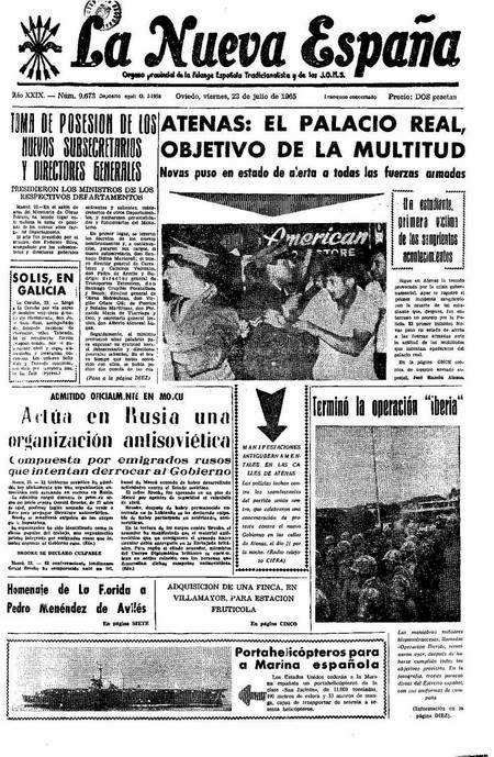 Portada Viernes 23 de  de 1965