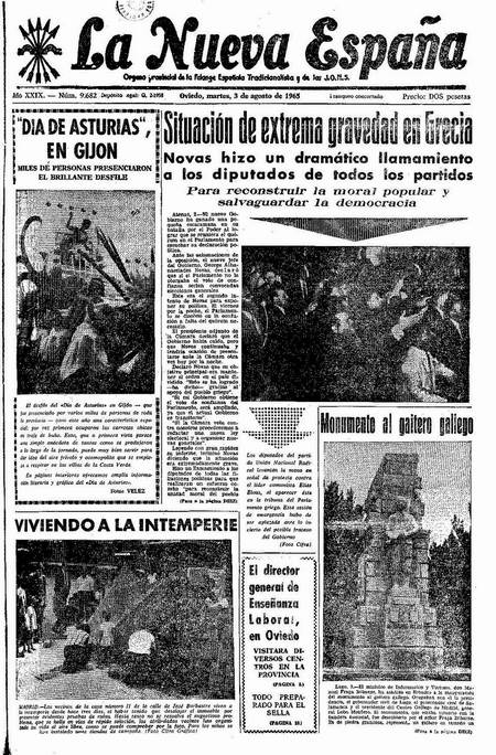 Portada Martes 3 de  de 1965