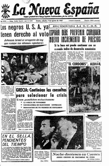 Portada Sábado 7 de  de 1965