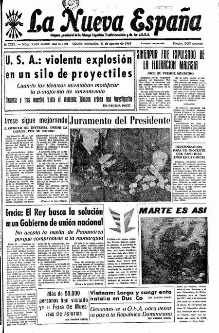 Portada Miércoles 11 de  de 1965