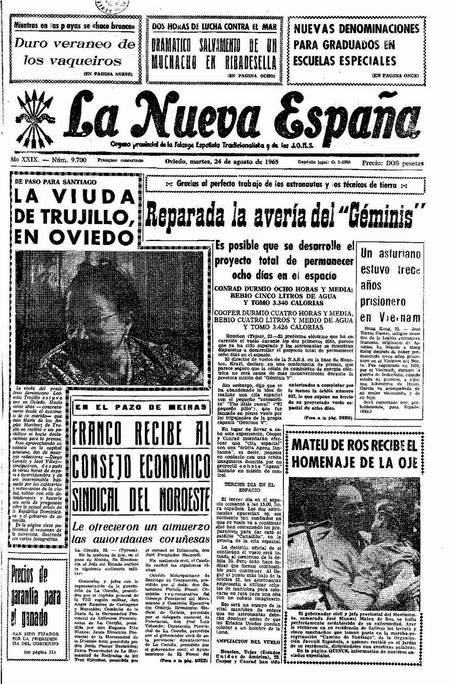 Portada Martes 24 de  de 1965