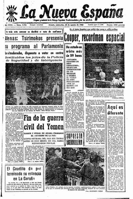 Portada Miércoles 25 de  de 1965