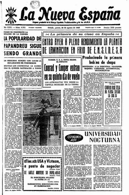 Portada Jueves 26 de  de 1965