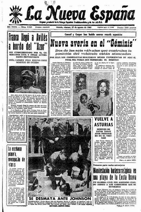 Portada Viernes 27 de  de 1965