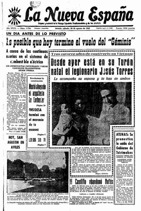 Portada Sábado 28 de  de 1965