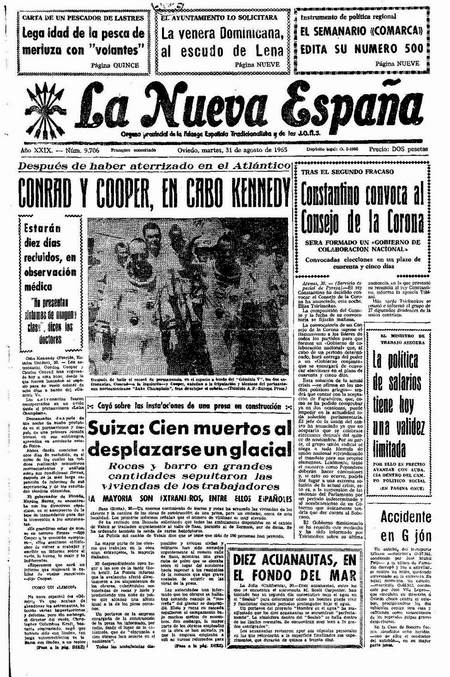 Portada Martes 31 de  de 1965