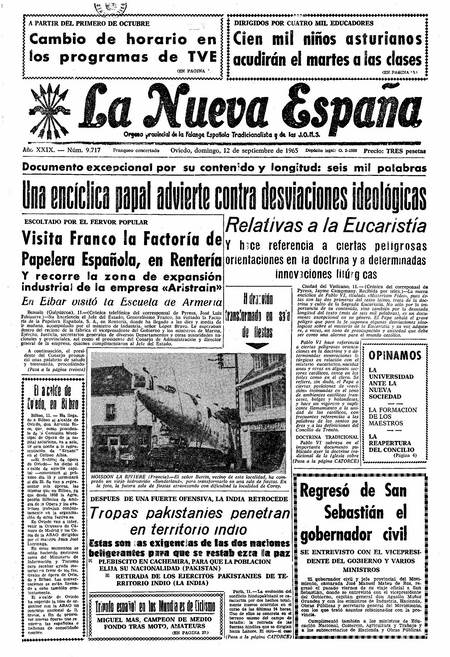 Portada Domingo 12 de  de 1965