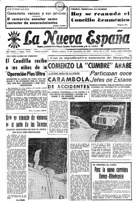 Portada Martes 14 de  de 1965
