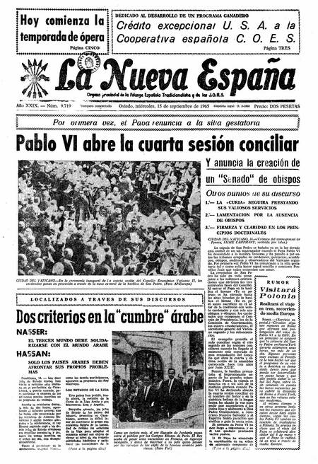 Portada Miércoles 15 de  de 1965