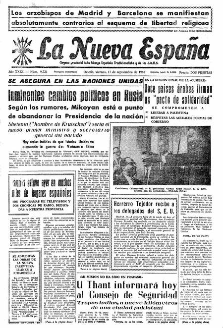 Portada Viernes 17 de  de 1965