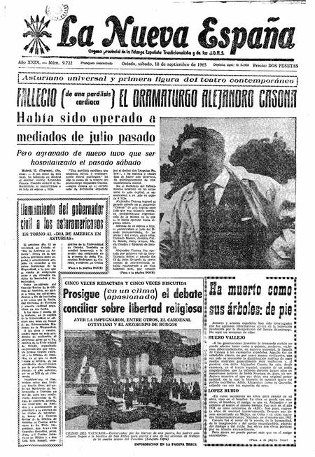 Portada Sábado 18 de  de 1965