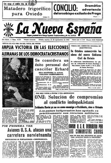 Portada Martes 21 de  de 1965