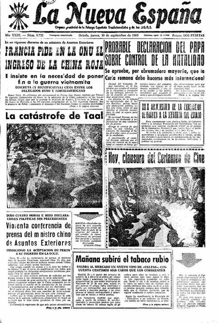 Portada Jueves 30 de  de 1965