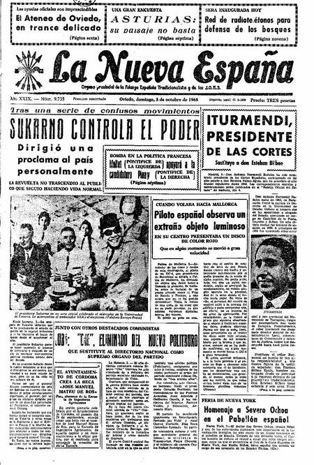 Portada Domingo 3 de Octubre de 1965
