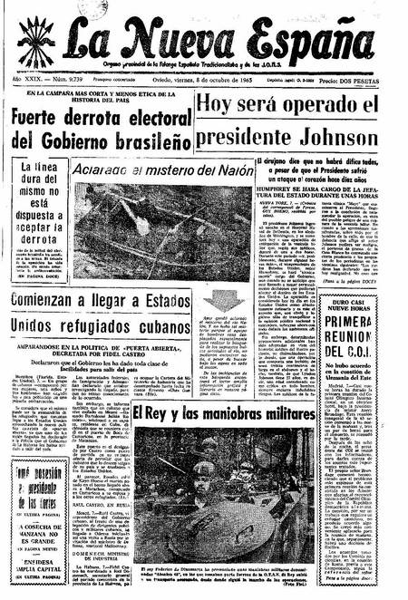 Portada Viernes 8 de Octubre de 1965